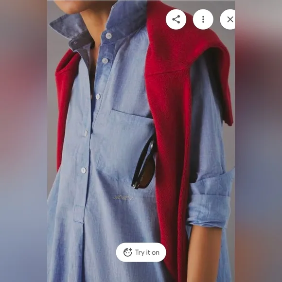 Tuckernuck Callahan Chambray Shirt Dress - Picture 5 of 10